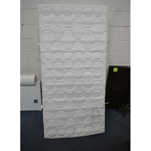 1265 - A HULSTA SINGLE MATTRESS, with a matching white bedstead (condition report: side rails, slats and bo... 