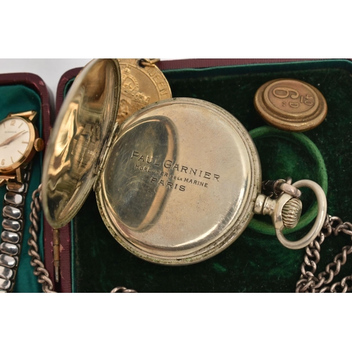 117 - A MILITARY ISSUE POCKET WATCH, A LADIES 9CT GOLD WRISTWATCH AND OTHER ITEMS, manual wind pocket watc... 