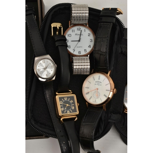 131 - A SMALL ASSORTMENT OF WRISTWATCHES, to include a gents 'Skagen Denmark', quartz movement, rectangula... 