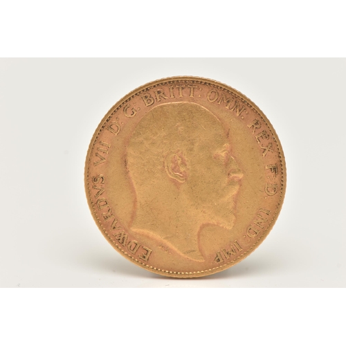 162 - A GOLD HALF SOVEREIGN COIN EDWARD VII 1902, .916 fine, 3.9 grams, 19.3mm diameter