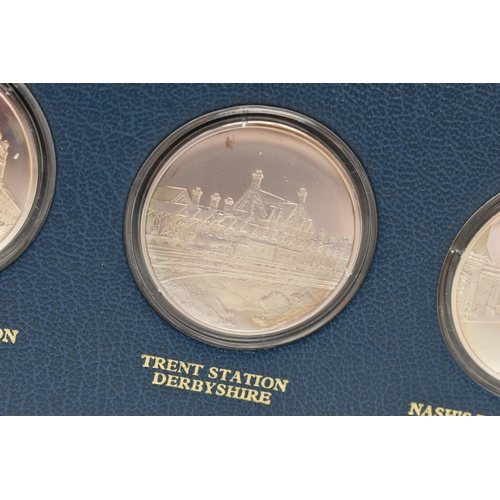 188 - A COLLECTION OF BETJEMANS BYGONE BRITAIN, to include 36x Sterling Silver Proof Medals by John Pinche... 