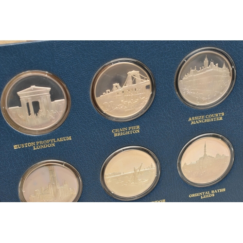 188 - A COLLECTION OF BETJEMANS BYGONE BRITAIN, to include 36x Sterling Silver Proof Medals by John Pinche... 