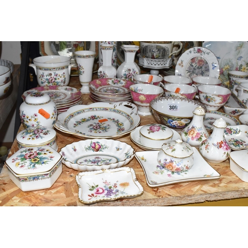 309 - A GROUP OF MIXED CERAMICS to include Royal Albert 'Lady Carlyle' tea wares comprising six tea cups, ... 