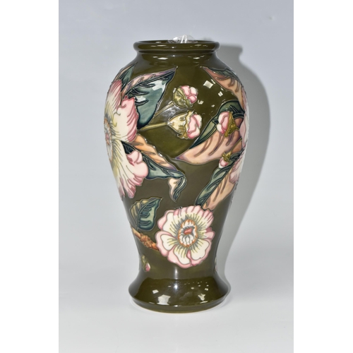 334 - A MOORCROFT POTTERY 'GUSTAVIA AUGUSTA' VASE, designed by Debbie Hancock, the vase of shouldered balu... 