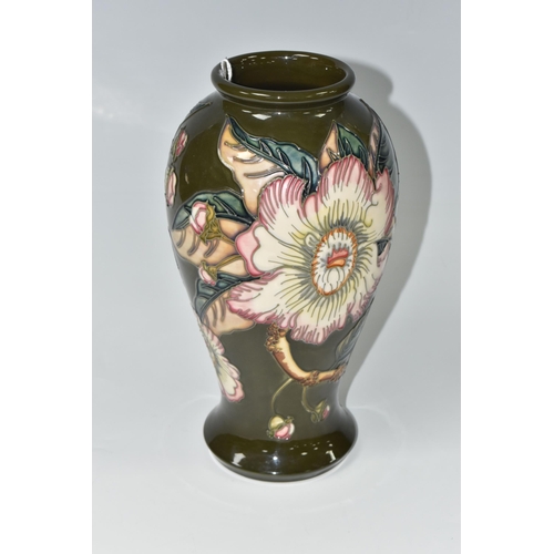 334 - A MOORCROFT POTTERY 'GUSTAVIA AUGUSTA' VASE, designed by Debbie Hancock, the vase of shouldered balu... 