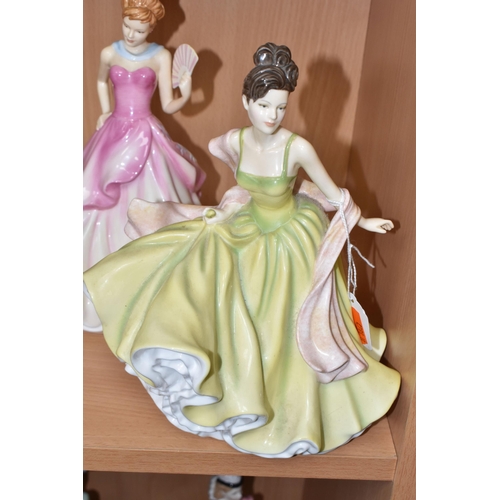 341 - FOUR ROYAL DOULTON 'PRETTY LADIES' FIGURINES, comprising Spring Ball HN5467, Summer Ball HN5464, Aut... 