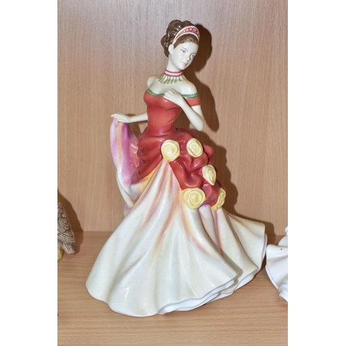 341 - FOUR ROYAL DOULTON 'PRETTY LADIES' FIGURINES, comprising Spring Ball HN5467, Summer Ball HN5464, Aut... 