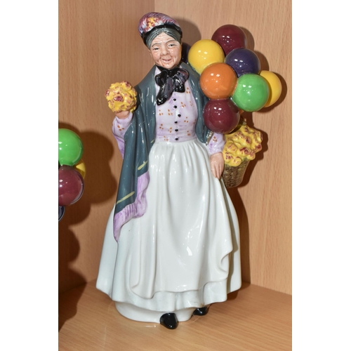 343 - THREE ROYAL DOULTON BALLOON SELLING FIGURES, comprising The Old Balloon Seller HN1315, The Balloon M... 