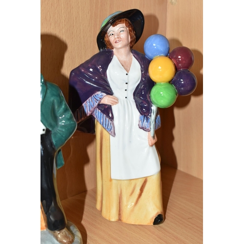 356 - FOUR ROYAL DOULTON FIGURES WITH BALLOONS, comprising Balloon Clown HN2894, Balloon Girl HN2818, Ball... 