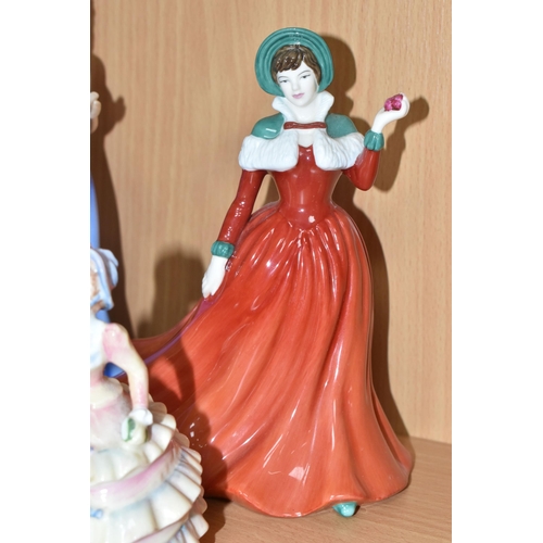 359 - SEVEN ROYAL DOULTON FIGURINES, comprising Spring Time HN4586 - an International Collectors Club figu... 