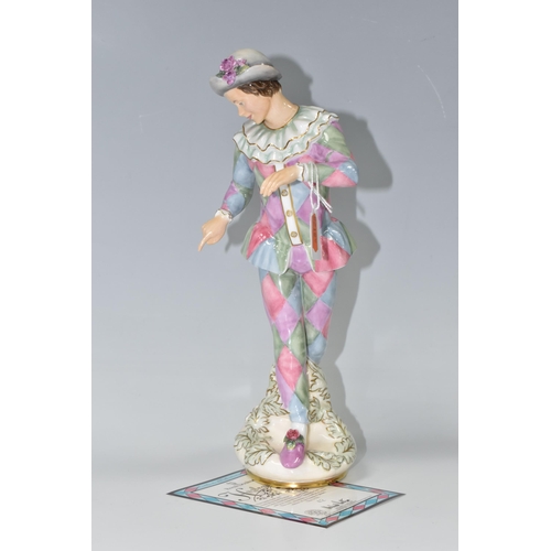 364 - ROYAL DOULTON HARLEQUIN FIGURE, a Prestige figure modelled by Douglas Tootle, limited edition 42/200... 