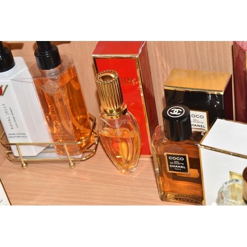 387 - A COLLECTION OF CHANEL AND OTHER PERFUMES AND PERFUME BOTTLES, comprising a 75ml Coco Chanel eau de ... 