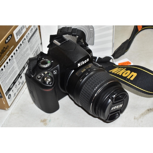 414 - A BOXED NIKON D40 KIT comprising a Nikon D40 digital camera fitted with an ED 18-55mm 1:3.5-6.6 lens... 