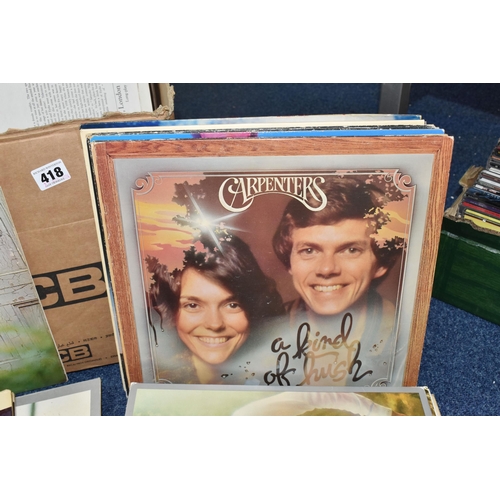 418 - A BOX OF APPROXIMATELY FIFTY LPS to include a group of Barbra Streisand records, Diana Ross, Cilla B... 