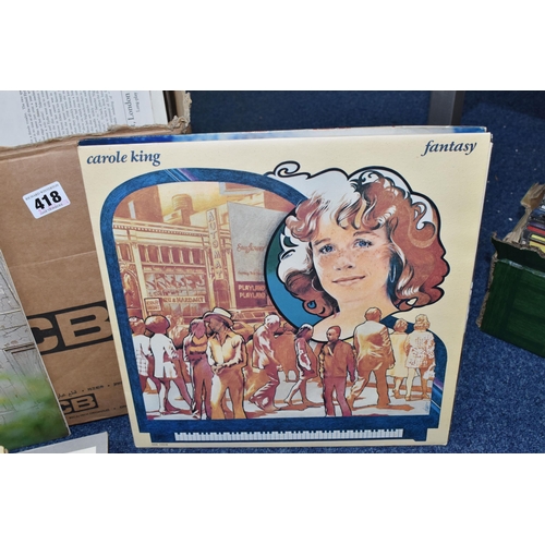 418 - A BOX OF APPROXIMATELY FIFTY LPS to include a group of Barbra Streisand records, Diana Ross, Cilla B... 