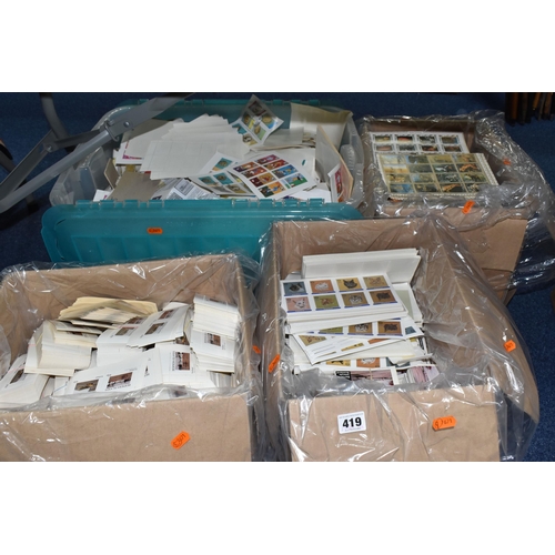 419 - FOUR BOXES OF 'CINDERELLA/LOCAL' STAMPS to include thousands of Nagaland, Dhufar, Ajman, and Bernera... 