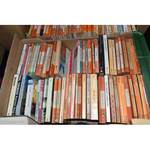 425 - TWO BOXES OF BOOKS containing approximately 145 paperback titles published by PENGUIN, authors inclu... 