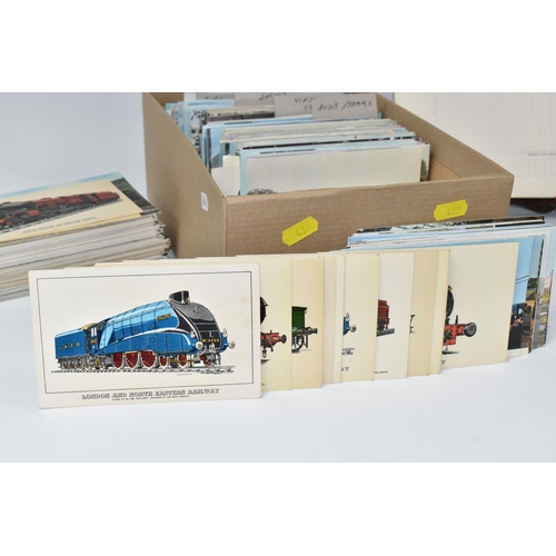 439 - A QUANTITY OF ASSORTED BLACK & WHITE RAILWAY PHOTOGRAPHS, many are postcard size photos of B.R. era ... 