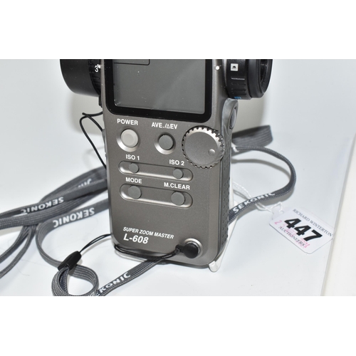 447 - A SEKONIC SUPER ZOOM MASTER L-608 DIGITAL EXPOSURE METER, with soft case and operating manual (1 + m... 