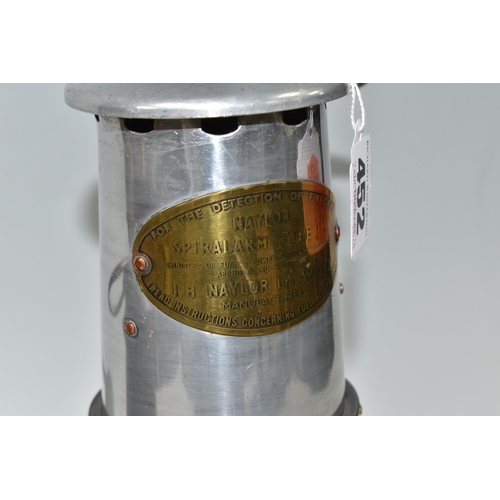 452 - A NAYLOR SPIRALARM FIREDAMP ALARM, Type M, by J.H. Naylor Ltd., Wigan, not tested, appears in good c... 