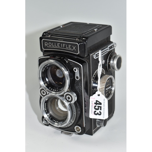 453 - A ROLLEIFLEX TLR CAMERA, with Carl Zeiss Planar 1:2.8 f=80mm lens, serial number 1453456 (1) (Condit... 