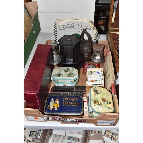 460 - A QUANTITY OF MISCELLANEOUS ITEMS, to include a Lucas 'Aceta' 316N Carbide Bicycle Lamp, with anothe... 