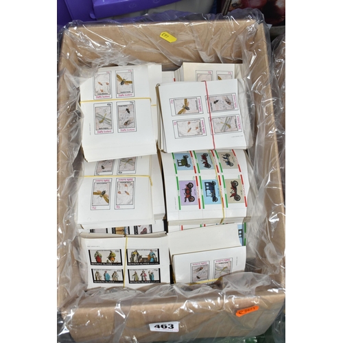 463 - FOUR BOXES OF 'CINDERELLA' STAMPS to include thousands of Nagaland, Dhufar, Ajman, Bernera Islands s... 