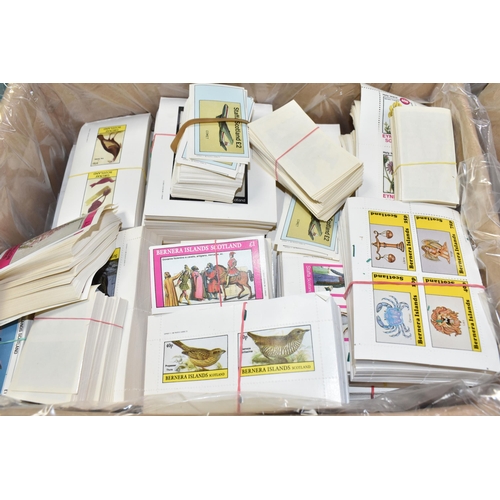 483 - FOUR BOXES OF 'CINDERELLA' AND 'LOCALS' STAMPS to include thousands of Bernera Islands, Scotland, Ey... 