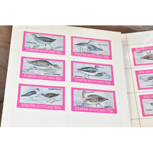 492 - FOUR BOXES OF 'CINDERELLA/LOCALS' STAMPS comprising thousands of perforated and sticker style stamps... 