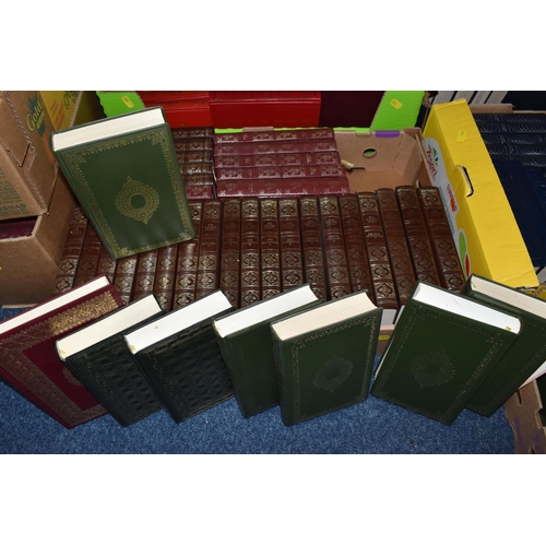 507 - NINE BOXES OF BOOKS, to include over four hundred and fifty hardback books, traditional novels in fa... 