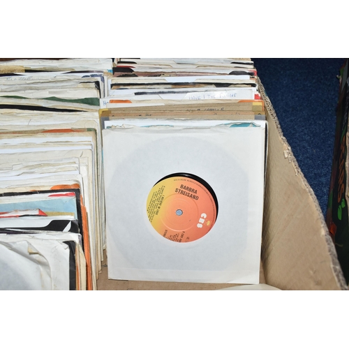 512 - ONE BOX OF 45RPM SINGLE VINYL RECORDS, approximately two hundred records, artists include T.Rex, Suz... 