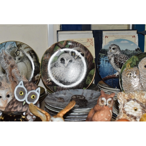 519 - A COLLECTION OF OWL ORNAMENTS AND RELATED ITEMS, to include a Royal Albert Beatrix Potter 'Old Mr Br... 