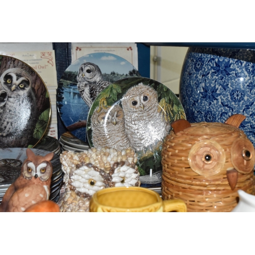 519 - A COLLECTION OF OWL ORNAMENTS AND RELATED ITEMS, to include a Royal Albert Beatrix Potter 'Old Mr Br... 