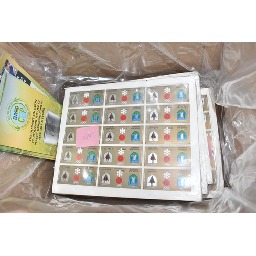 522 - FOUR BOXES OF 'CINDERELLA' AND 'LOCALS' STAMPS to include thousands of Grunay Scotland, Dhufar, Staf... 