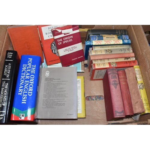 523 - SEVEN BOXES OF BOOKS, approximately one hundred and sixty titles in hardback and paperback formats, ... 