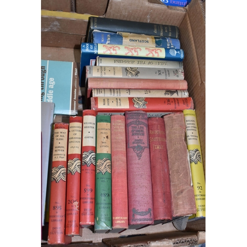 523 - SEVEN BOXES OF BOOKS, approximately one hundred and sixty titles in hardback and paperback formats, ... 