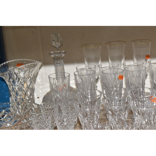 527 - A QUANTITY OF CUT CRYSTAL AND OTHER GLASS WARES, to include approximately one hundred pieces, mainly... 