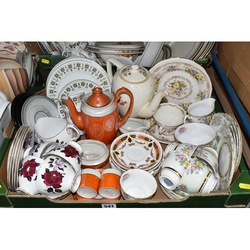 541 - THREE BOXES AND LOOSE CERAMICS, to include a set of twelve boxed Royal Copenhagen 'The Hans Christia... 