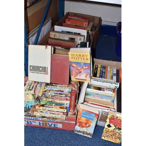 559 - FOUR BOXES OF BOOKS containing over 100 miscellaneous titles in hardback and paperback formats, subj... 