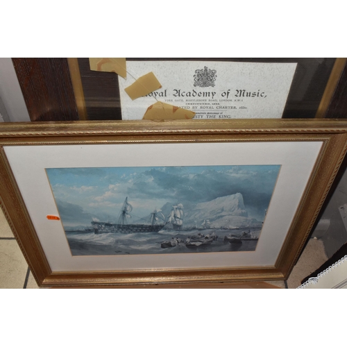 563 - A SMALL QUANTITY OF PICTURES AND PRINTS ETC, to include a  signed Norman Parkinson poster print 'The... 