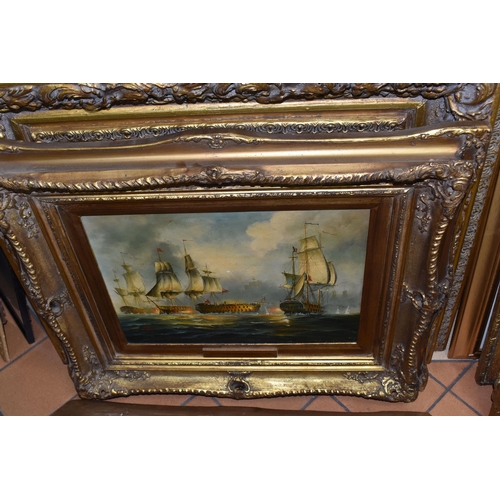 564 - A COLLECTION OF LATE 20TH CENTURY PAINTINGS AND PRINTS ETC, to include two oil on canvas maritime ba... 