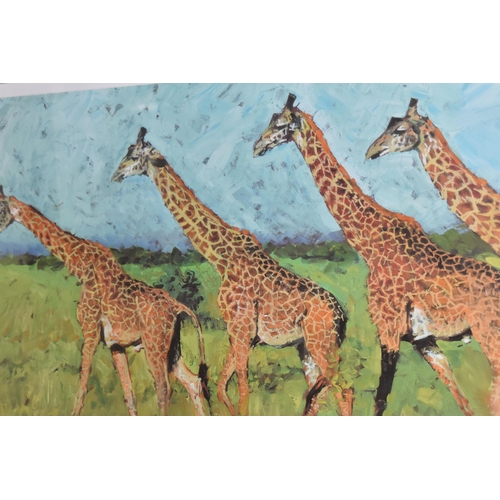 578 - ROLF HARRIS (AUSTRALIAN 1930-2023) 'FOUR GIRAFFES' a limited edition print on paper, 67/195 without ... 