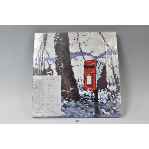 580 - TIMMY MALLETT (BRITISH CONTEMPORARY) 'SNOWY POST BOX', a signed limited edition box canvas print, de... 