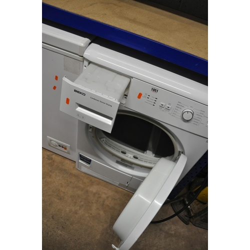 1051 - A BEKO DCU6130W 6KG CONDENSER SENSOR DRYER width 60cm, depth 55cm, height 85cm (PAT pass and working... 