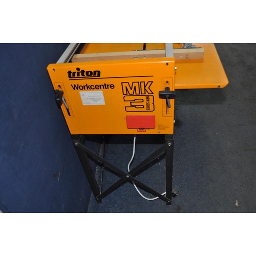 1060 - A TRITON WORKCENTRE MK3, with a boxed Router jig attachment, width 103cm, depth 65cm, height 90cm