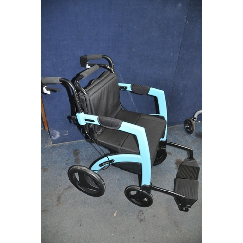 1063 - A ROLLZ MOTION 2 COMBINED ROLLATOR AND WHEELCHAIR in Island Blue, a NRS Freestyle Rollator and a wal... 