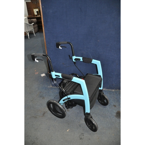 1063 - A ROLLZ MOTION 2 COMBINED ROLLATOR AND WHEELCHAIR in Island Blue, a NRS Freestyle Rollator and a wal... 