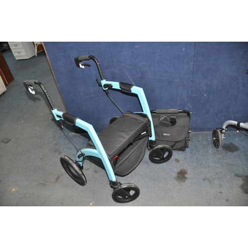 1063 - A ROLLZ MOTION 2 COMBINED ROLLATOR AND WHEELCHAIR in Island Blue, a NRS Freestyle Rollator and a wal... 