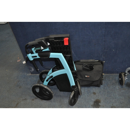 1063 - A ROLLZ MOTION 2 COMBINED ROLLATOR AND WHEELCHAIR in Island Blue, a NRS Freestyle Rollator and a wal... 