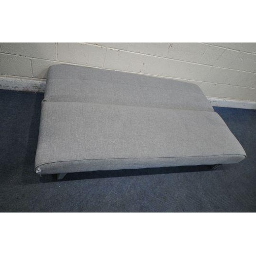 1199 - A MODERN GREY UPHOLSTERED DAY BED / SOFA, the backrest has multiple height settings, length 180cm x ... 